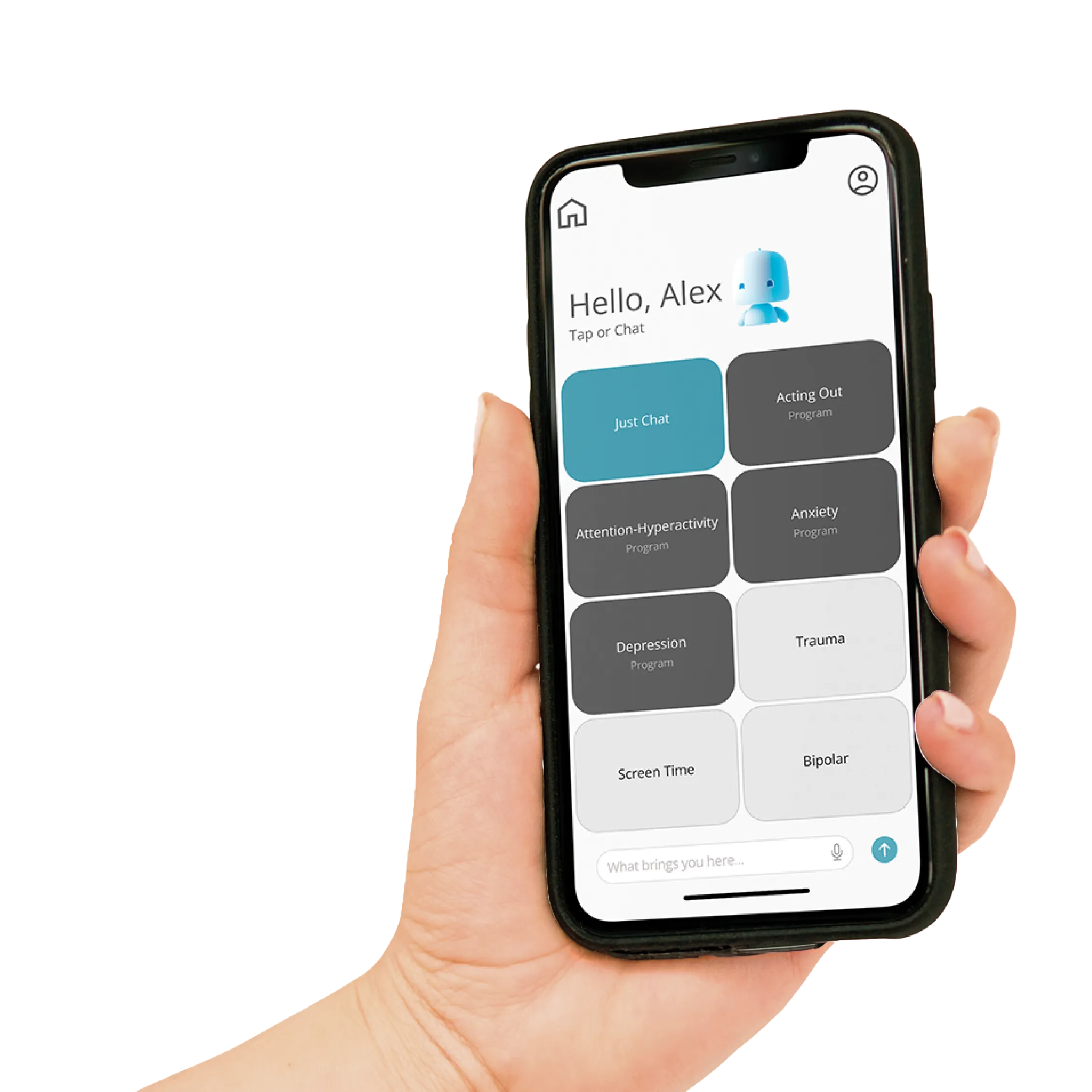 Mockup image screenshot displaying patbots chat features.